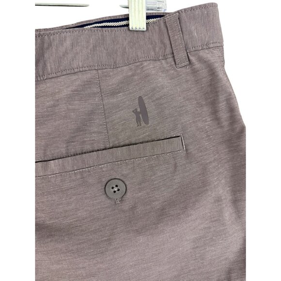 Johnnie-O Shorts Men's 38 Stretch Hybrid Shorts 9" Inseam Pockets Brown Gray - Picture 5 of 10